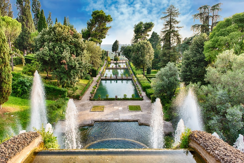 Khu vườn Villa d'Este, nước Italy